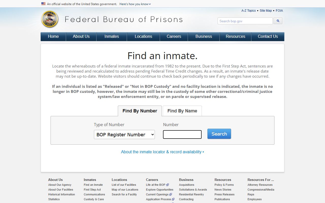 Cobb County released inmate federal Bureau of Prisons inmate locator